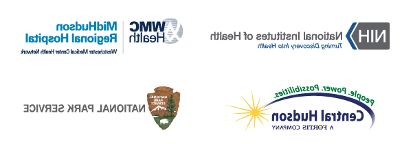 Logos of Biology internship locations: National Institutes of Health, Mid Hudson Regional Hospital, Central Hudson, National Park Service